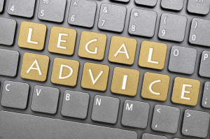 Legal advice key on keyboard